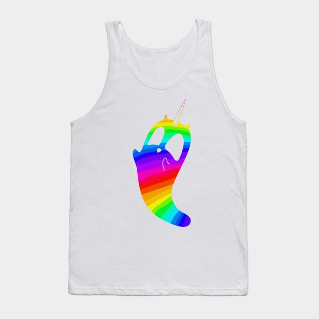 rainbow unicorn cat ghost Tank Top by Surplusweird